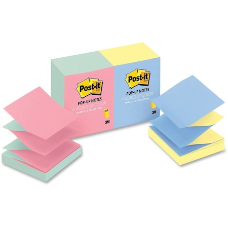 POST-IT Notes, Popup, 3X3, 12Pk, Assrtd Pk MMMR330UALT